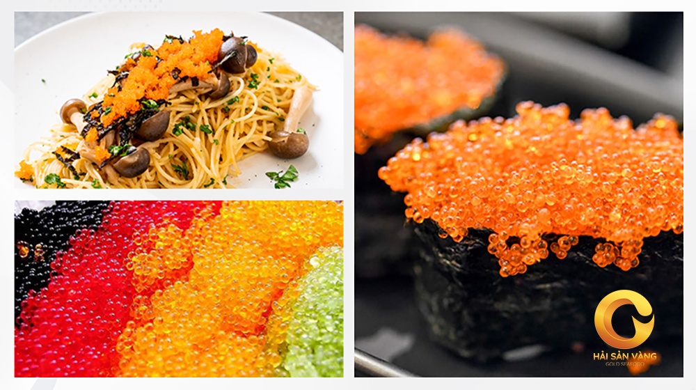 Mòn ăn Trứng Cá Chuồn Tobiko