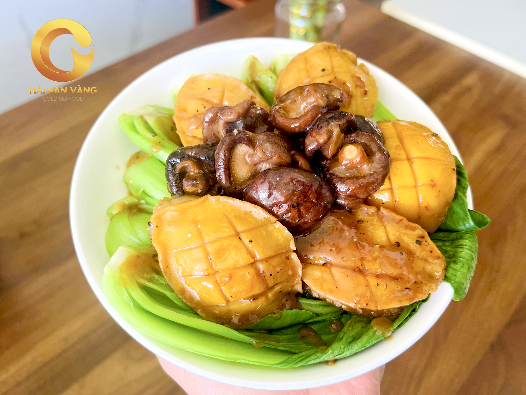 bào ngư xào cải thìa