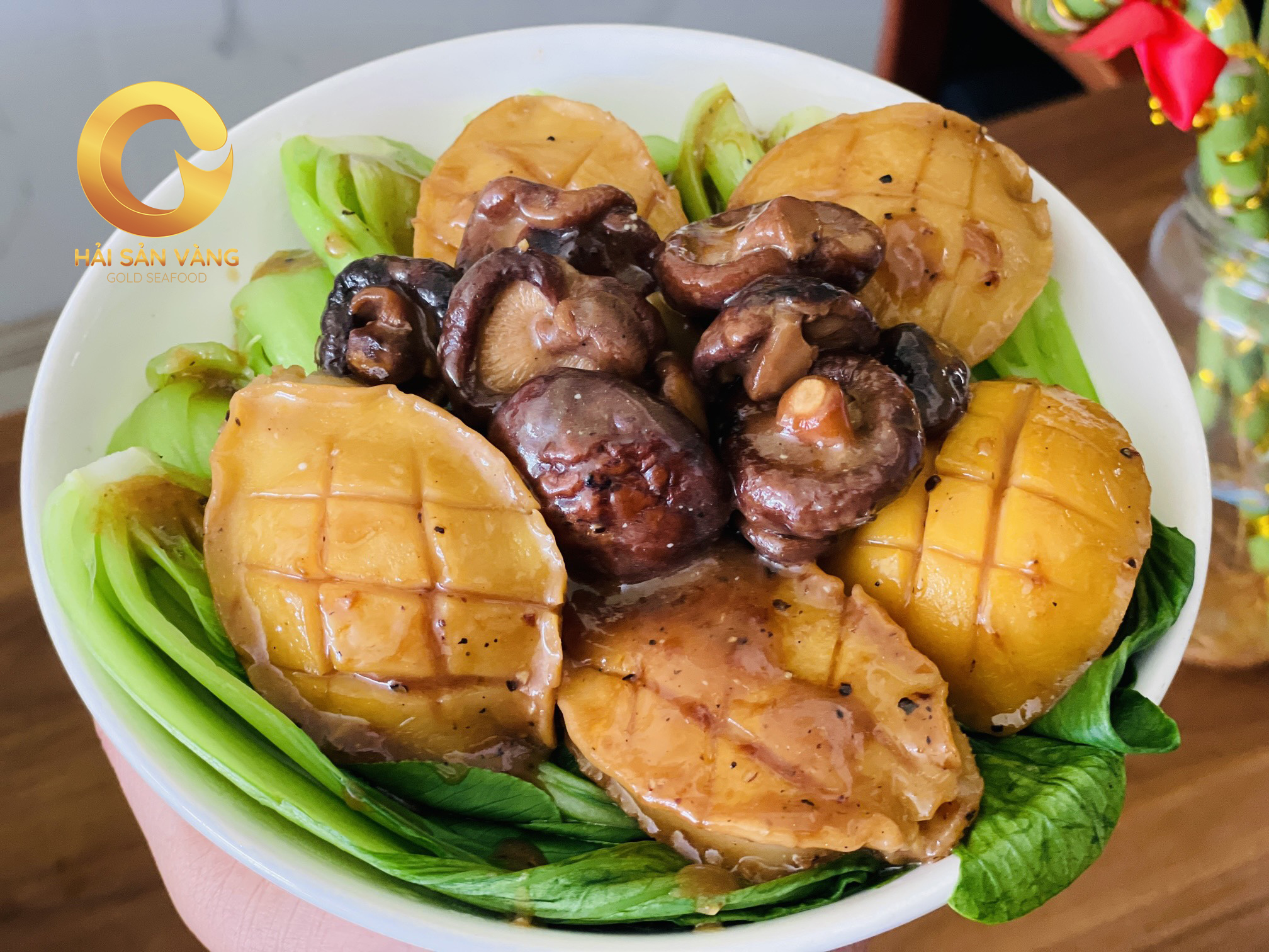 Nõn bào ngư xào nấm đông cô